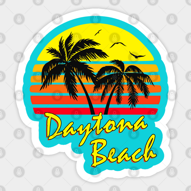 Daytona Beach Retro Sunset Sticker by Nerd_art